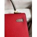 Hermes Kelly Sellier 25 Bicolor Bag in Red and Etain Epsom Calfskin Hermes Kelly Sellier 25 Bicolor Bag in Red and Etain Epsom Calfskin