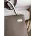 Hermes Kelly Sellier 25 Bicolor Bag in Taupe and Craie Epsom Calfskin