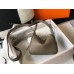 Hermes Lindy Mini Bag In Taupe Clemence Leather GHW Hermes Lindy Mini Bag In Taupe Clemence Leather GHW