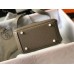 Hermes Lindy Mini Bag In Taupe Clemence Leather GHW Hermes Lindy Mini Bag In Taupe Clemence Leather GHW