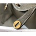 Hermes Lindy Mini Bag In Taupe Clemence Leather GHW Hermes Lindy Mini Bag In Taupe Clemence Leather GHW