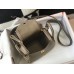 Hermes Lindy Mini Bag In Taupe Clemence Leather GHW Hermes Lindy Mini Bag In Taupe Clemence Leather GHW