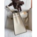 Hermes Kelly Sellier 25 Bicolor Bag in Trench and Craie Epsom Calfskin Hermes Kelly Sellier 25 Bicolor Bag in Trench and Craie Epsom Calfskin