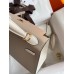 Hermes Kelly Sellier 25 Bicolor Bag in Trench and Craie Epsom Calfskin Hermes Kelly Sellier 25 Bicolor Bag in Trench and Craie Epsom Calfskin