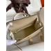 Hermes Kelly Sellier 25 Bicolor Bag in Trench and Craie Epsom Calfskin Hermes Kelly Sellier 25 Bicolor Bag in Trench and Craie Epsom Calfskin