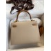 Hermes Kelly Sellier 25 Bicolor Bag in Trench and Gold Epsom Calfskin Hermes Kelly Sellier 25 Bicolor Bag in Trench and Gold Epsom Calfskin