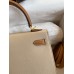 Hermes Kelly Sellier 25 Bicolor Bag in Trench and Gold Epsom Calfskin Hermes Kelly Sellier 25 Bicolor Bag in Trench and Gold Epsom Calfskin
