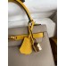 Hermes Kelly Sellier 25 Bicolor Bag in Trench and Yellow Epsom Calfskin Hermes Kelly Sellier 25 Bicolor Bag in Trench and Yellow Epsom Calfskin