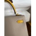 Hermes Kelly Sellier 25 Bicolor Bag in Trench and Yellow Epsom Calfskin Hermes Kelly Sellier 25 Bicolor Bag in Trench and Yellow Epsom Calfskin