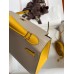 Hermes Kelly Sellier 25 Bicolor Bag in Trench and Yellow Epsom Calfskin Hermes Kelly Sellier 25 Bicolor Bag in Trench and Yellow Epsom Calfskin