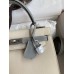 Hermes Kelly Sellier 25 Bicolor Bag in Craie and Gris Mouette Epsom Calfskin Hermes Kelly Sellier 25 Bicolor Bag in Craie and Gris Mouette Epsom Calfskin