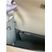 Hermes Kelly Sellier 25 Bicolor Bag in Craie and Gris Mouette Epsom Calfskin Hermes Kelly Sellier 25 Bicolor Bag in Craie and Gris Mouette Epsom Calfskin