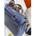 Hermes Kelly Retourne 25 Handmade Bag In Blue Saphir Clemence Leather Hermes Kelly Retourne 25 Handmade Bag In Blue Saphir Clemence Leather