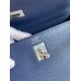 Hermes Kelly Retourne 25 Handmade Bag In Blue Saphir Clemence Leather Hermes Kelly Retourne 25 Handmade Bag In Blue Saphir Clemence Leather