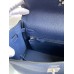 Hermes Kelly Retourne 25 Handmade Bag In Blue Saphir Clemence Leather Hermes Kelly Retourne 25 Handmade Bag In Blue Saphir Clemence Leather