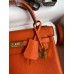 Hermes Kelly Retourne 25 Handmade Bag In Orange Clemence Leather Hermes Kelly Retourne 25 Handmade Bag In Orange Clemence Leather