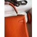 Hermes Kelly Retourne 25 Handmade Bag In Orange Clemence Leather Hermes Kelly Retourne 25 Handmade Bag In Orange Clemence Leather