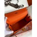 Hermes Kelly Retourne 25 Handmade Bag In Orange Clemence Leather Hermes Kelly Retourne 25 Handmade Bag In Orange Clemence Leather