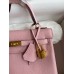 Hermes Kelly Retourne 25 Handmade Bag In Rose Sakura Clemence Leather Hermes Kelly Retourne 25 Handmade Bag In Rose Sakura Clemence Leather