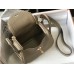 Hermes Lindy Mini Bag In Tourterelle Clemence Leather GHW Hermes Lindy Mini Bag In Tourterelle Clemence Leather GHW