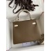 Hermes Kelly Retourne 25 Bicolor Bag in Taupe and Craie Clemence Calfskin Hermes Kelly Retourne 25 Bicolor Bag in Taupe and Craie Clemence Calfskin