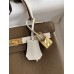 Hermes Kelly Retourne 25 Bicolor Bag in Taupe and Craie Clemence Calfskin Hermes Kelly Retourne 25 Bicolor Bag in Taupe and Craie Clemence Calfskin