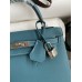 Hermes Kelly Sellier 25 Handmade Bag In Blue Jean Epsom Calfskin Hermes Kelly Sellier 25 Handmade Bag In Blue Jean Epsom Calfskin