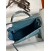 Hermes Kelly Sellier 25 Handmade Bag In Blue Jean Epsom Calfskin Hermes Kelly Sellier 25 Handmade Bag In Blue Jean Epsom Calfskin