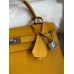 Hermes Kelly Sellier 25 Handmade Bag In Jaune Ambre Epsom Calfskin Hermes Kelly Sellier 25 Handmade Bag In Jaune Ambre Epsom Calfskin