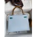 Hermes Kelly Sellier 25 Tricolor Bag in Blue/Green/SesameEpsom Calfskin Hermes Kelly Sellier 25 Tricolor Bag in Blue/Green/SesameEpsom Calfskin