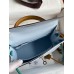 Hermes Kelly Sellier 25 Tricolor Bag in Blue/Green/SesameEpsom Calfskin Hermes Kelly Sellier 25 Tricolor Bag in Blue/Green/SesameEpsom Calfskin