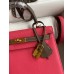 Hermes Kelly Sellier 25 Bicolor Bag in Rose Extremea nd Taupe Epsom Calfskin Hermes Kelly Sellier 25 Bicolor Bag in Rose Extremea nd Taupe Epsom Calfskin