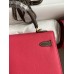 Hermes Kelly Sellier 25 Bicolor Bag in Rose Extremea nd Taupe Epsom Calfskin Hermes Kelly Sellier 25 Bicolor Bag in Rose Extremea nd Taupe Epsom Calfskin