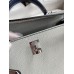 Hermes Kelly Sellier 25 Bicolor Bag in Pearl Grey and Blue Mysore Goatskin
