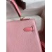 Hermes Kelly Sellier 25 Bicolor Bag in Rose Confetti and Lipstick Mysore Goatskin Hermes Kelly Sellier 25 Bicolor Bag in Rose Confetti and Lipstick Mysore Goatskin