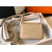 Hermes Lindy Mini Bag In Trench Clemence Leather GHW Hermes Lindy Mini Bag In Trench Clemence Leather GHW