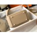 Hermes Lindy Mini Bag In Trench Clemence Leather GHW Hermes Lindy Mini Bag In Trench Clemence Leather GHW