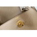 Hermes Lindy Mini Bag In Trench Clemence Leather GHW Hermes Lindy Mini Bag In Trench Clemence Leather GHW