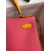 Hermes Kelly Sellier 28 Bicolor Bag in Rose Lipstick and Yellow Epsom Calfskin Hermes Kelly Sellier 28 Bicolor Bag in Rose Lipstick and Yellow Epsom Calfskin
