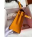 Hermes Kelly Sellier 28 Bicolor Bag in Rose Lipstick and Yellow Epsom Calfskin Hermes Kelly Sellier 28 Bicolor Bag in Rose Lipstick and Yellow Epsom Calfskin