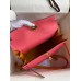 Hermes Kelly Sellier 28 Bicolor Bag in Rose Lipstick and Yellow Epsom Calfskin Hermes Kelly Sellier 28 Bicolor Bag in Rose Lipstick and Yellow Epsom Calfskin