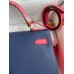 Hermes Kelly Sellier 28 Bicolor Bag in Blue Saphir and Rose Lipstick Epsom Calfskin Hermes Kelly Sellier 28 Bicolor Bag in Blue Saphir and Rose Lipstick Epsom Calfskin