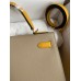 Hermes Kelly Sellier 28 Bicolor Bag in Trench and Yellow Epsom Calfskin Hermes Kelly Sellier 28 Bicolor Bag in Trench and Yellow Epsom Calfskin