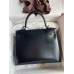 Hermes Kelly Sellier 28 Handmade Bag In Black Box Calfskin Hermes Kelly Sellier 28 Handmade Bag In Black Box Calfskin