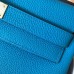 Hermes Kelly Retourne 28 Handmade Bag In Blue Zanzibar Clemence Leather Hermes Kelly Retourne 28 Handmade Bag In Blue Zanzibar Clemence Leather