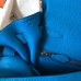 Hermes Kelly Retourne 28 Handmade Bag In Blue Zanzibar Clemence Leather Hermes Kelly Retourne 28 Handmade Bag In Blue Zanzibar Clemence Leather