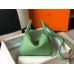 Hermes Lindy Mini Bag In Vert Criquet Clemence Leather GHW Hermes Lindy Mini Bag In Vert Criquet Clemence Leather GHW
