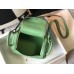 Hermes Lindy Mini Bag In Vert Criquet Clemence Leather GHW Hermes Lindy Mini Bag In Vert Criquet Clemence Leather GHW