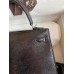 Hermes Kelly Sellier 25 Handmade Bag In Black Lizard Leather Hermes Kelly Sellier 25 Handmade Bag In Black Lizard Leather
