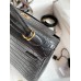Hermes Kelly Sellier 25 Handmade Bag In Black Crocodile Niloticus Matte Skin Hermes Kelly Sellier 25 Handmade Bag In Black Crocodile Niloticus Matte Skin